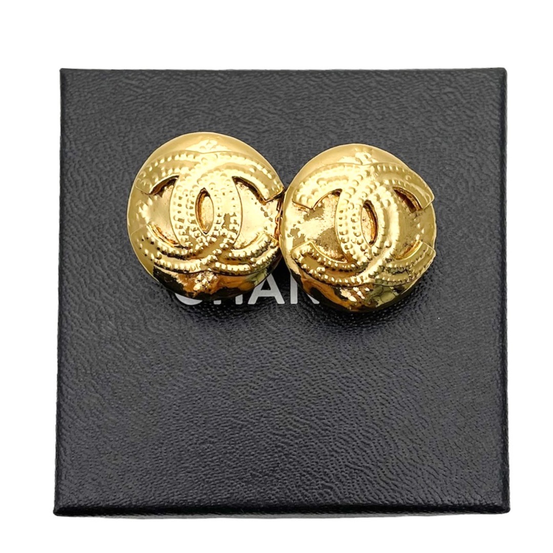 CHANEL シャネル イヤリング ラウンド 94P ココマーク ゴールド ヴィンテージ アクセサリー 1994年 人気 GP レディース 約18.8g 定番 美品【品】