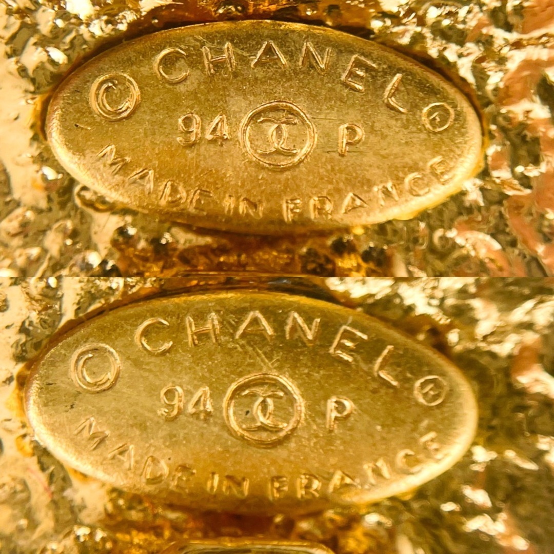 CHANEL シャネル イヤリング ラウンド 94P ココマーク ゴールド ヴィンテージ アクセサリー 1994年 人気 GP レディース 約18.8g 定番 美品【品】