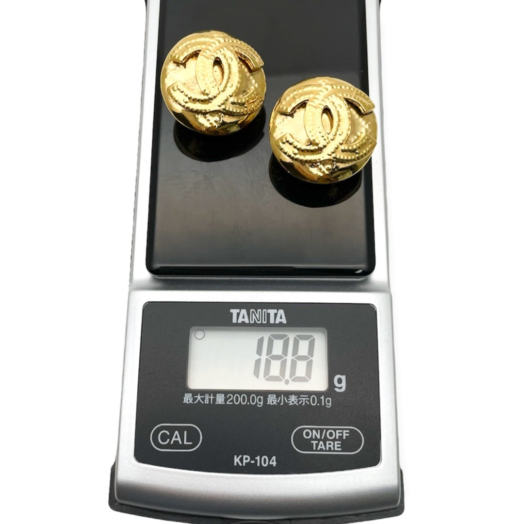 CHANEL シャネル イヤリング ラウンド 94P ココマーク ゴールド ヴィンテージ アクセサリー 1994年 人気 GP レディース 約18.8g 定番 美品【品】