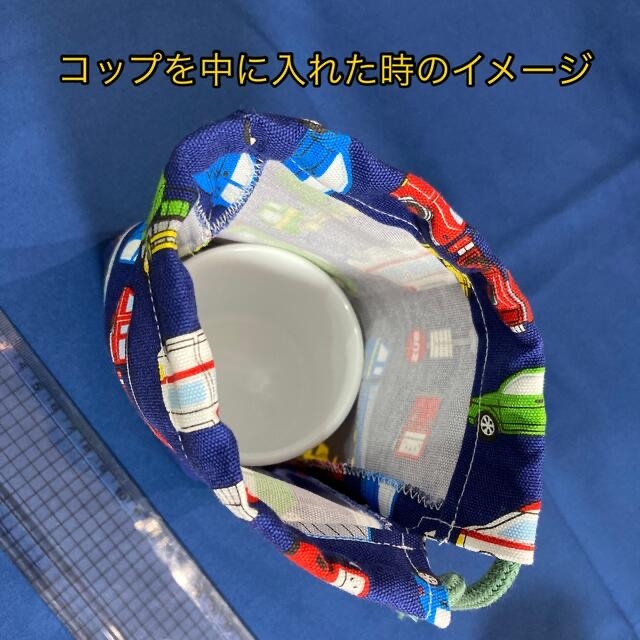 巾着袋　☆はたらくくるま☆ ハンドメイド② ハンドメイドのキッズ/ベビー(外出用品)の商品写真