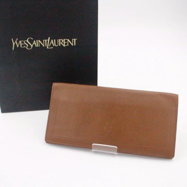 ✨極美品✨イヴ・サンローラン 長財布 札入れ ブラウン YSL 折りたたみ