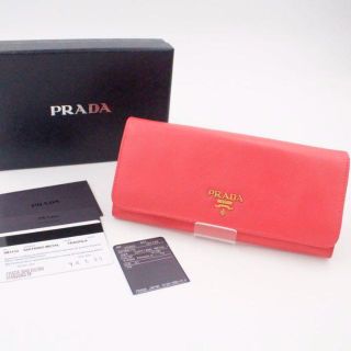 長財布 【ほぼ未使用】PRADA プラダ 長財布 人気色ピンク