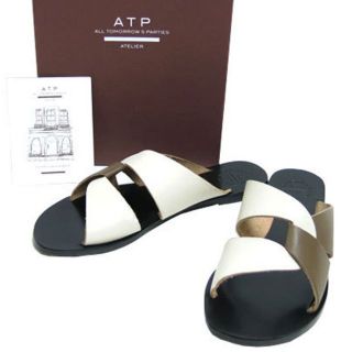 ATP atelier ROSA フラットサンダル ブラック 39 購入可能商品 www.esn