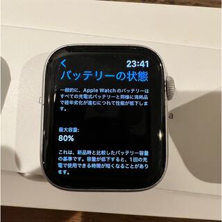 アップルウォッチ(Apple Watch)のapple watch4 44mm シルバーアルミニウム　GPS(腕時計(デジタル))