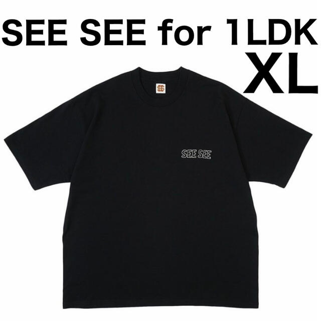 カラーblack黒SEE SEE for 1LDK T-SHIRT Tシャツ XL ennoy