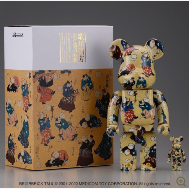 BE@RBRICK 歌川国芳「流行猫の曲鞠」 100% & 400%