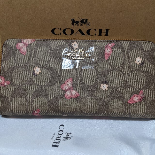 COACH 長財布 シグネチャー バタフライ - 財布