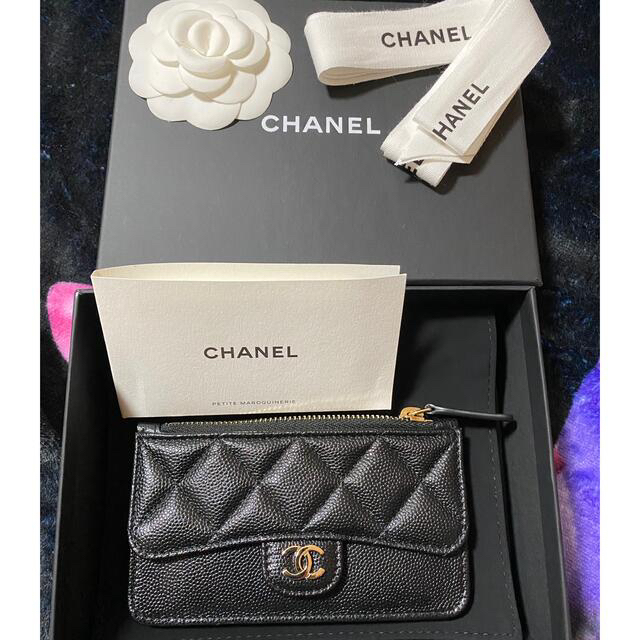 【極美品】CHANEL キャビアスキン　カードコインケース　28番台