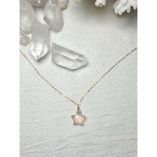 Necklace  スターカット　ピンクカルセドニー　ネックレス(ネックレス)