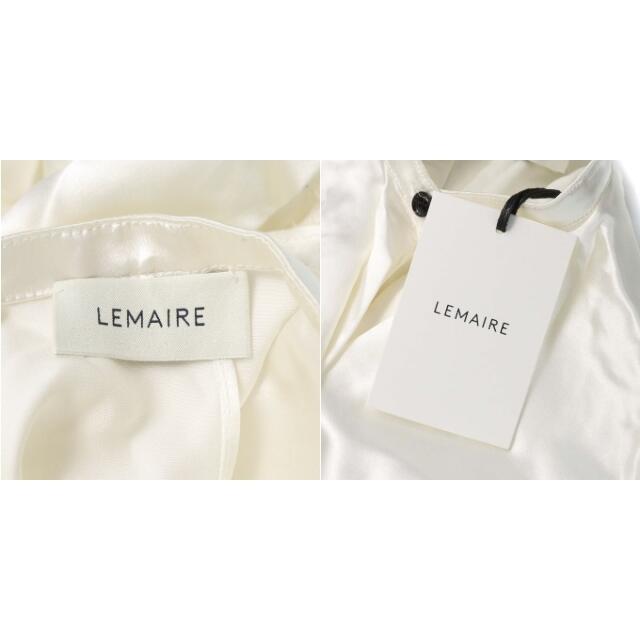 LEMAIRE(ルメール)のルメール ブラウス プルオーバー サテン リボン フレンチスリーブ 36 S 白 レディースのトップス(シャツ/ブラウス(半袖/袖なし))の商品写真