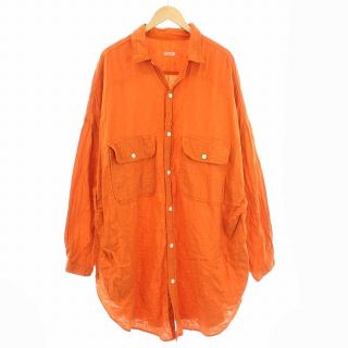 キャピタル(KAPITAL)のキャピタル 二重ガーゼスラッピーシャツシャツ 長袖 3 L オレンジ(シャツ)
