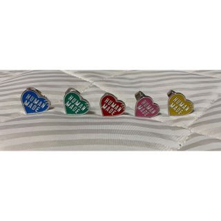 ヒューマンメイド(HUMAN MADE)のhuman made heart ring 5色セット(リング(指輪))