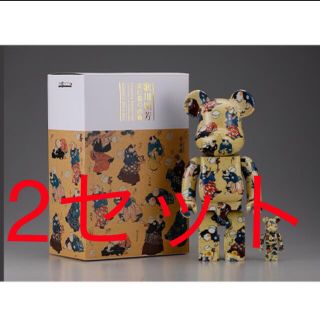 ベアブリック(BE@RBRICK)の2個セットBE@RBRICK 歌川国芳「流行猫の曲鞠」 100% & 400% (その他)