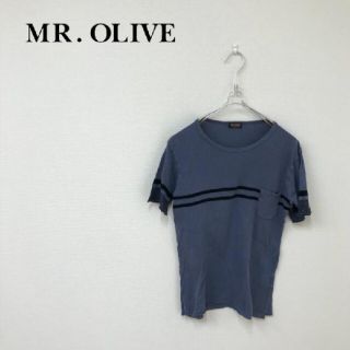 ミスターオリーブ(Mr.OLIVE)の【MR.OLIVE】ポケット付き ラインTシャツ(Tシャツ/カットソー(半袖/袖なし))