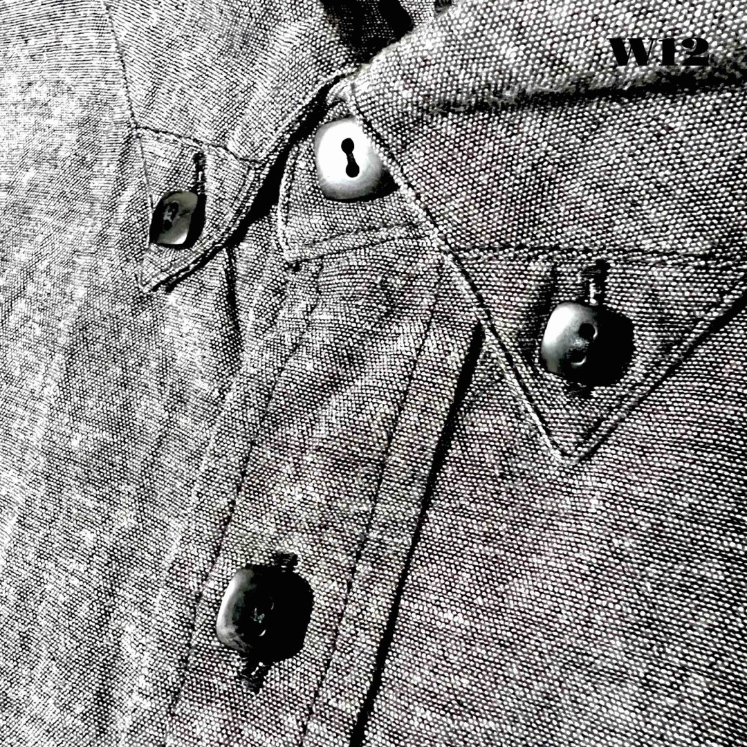 TENDERLOIN(テンダーロイン)の新作！ TENDERLOIN 半袖シャツ ソリッド シャンブレー ブラック黒 M メンズのトップス(シャツ)の商品写真