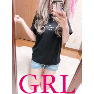 グレイル(GRL)の4848.GRL 英文字ロゴ ブラック Tシャツ(Tシャツ(半袖/袖なし))