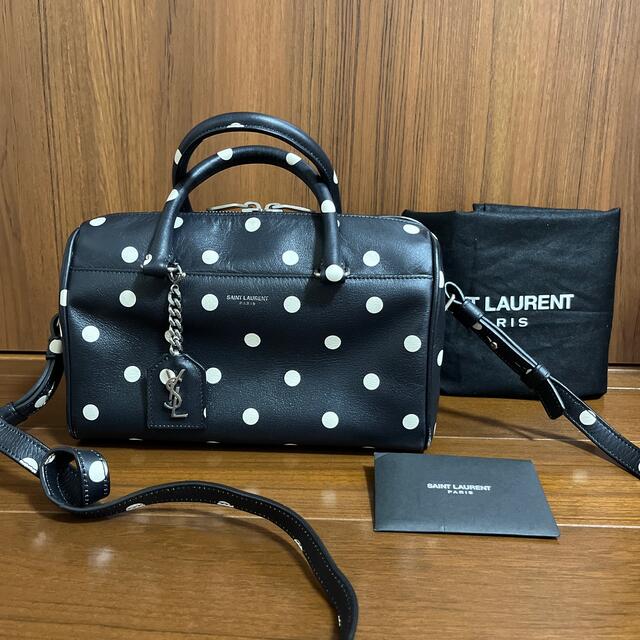 バッグSAINT LAURENT ★ドット柄 ベイビーダッフル 2WAYハンドバッグ