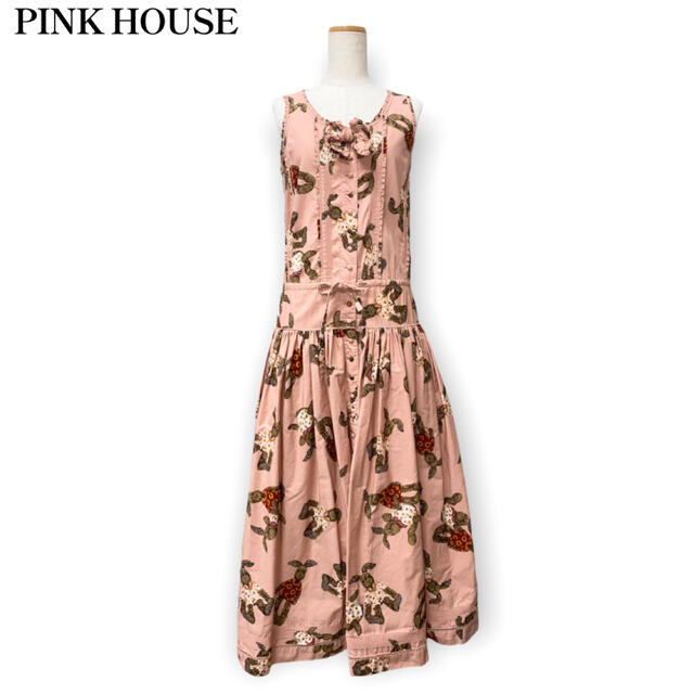 【PINK HOUSE】うさぎ　フリルロングワンピース　ピンクハウス