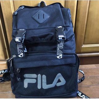 フィラ(FILA)のリュック　F IＬA  通学　フラップ　ブラック(リュック/バックパック)