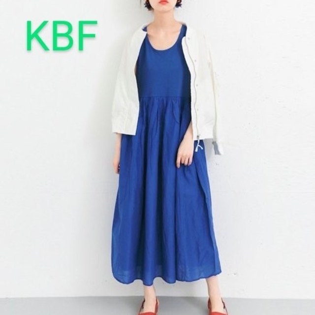 KBF(ケービーエフ)のKBF ギャザータンクマキシワンピース レディースのワンピース(ロングワンピース/マキシワンピース)の商品写真