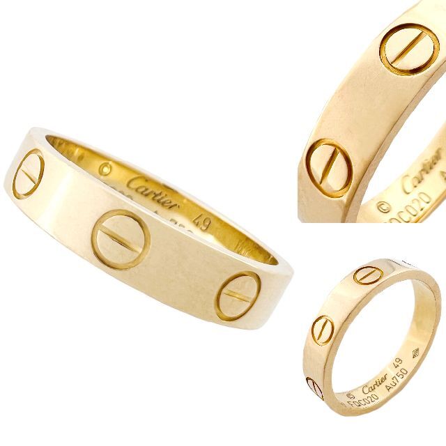 驚きの値段で】 Cr - CARTIER カルティエ リング ミニラブ K18 YG 750