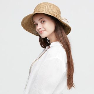 ユニクロ(UNIQLO)のUNIQLO UVカットペーパーハット ユニクロ ブラウン(麦わら帽子/ストローハット)