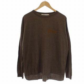 レミレリーフ(REMI RELIEF)のレミレリーフ Tシャツ カットソー 長袖 クルーネック ロゴ コットン F 茶(Tシャツ/カットソー(七分/長袖))