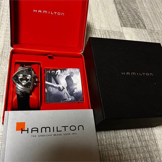 人気品！ HAMILTON ベンチュラ クロノグラフ H244121 腕時計 黒