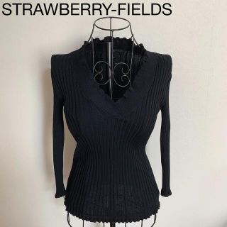 ストロベリーフィールズ(STRAWBERRY-FIELDS)のストロベリーフィールズ　Vネック　七分袖(カットソー(長袖/七分))