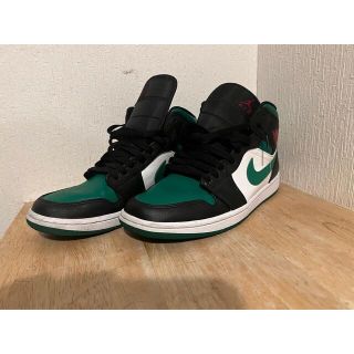 ナイキ(NIKE)のaj1 mid パイングリーン(スニーカー)