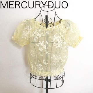 マーキュリーデュオ(MERCURYDUO)のMERCURYDUO オーガンジー オフショルブラウス(シャツ/ブラウス(半袖/袖なし))