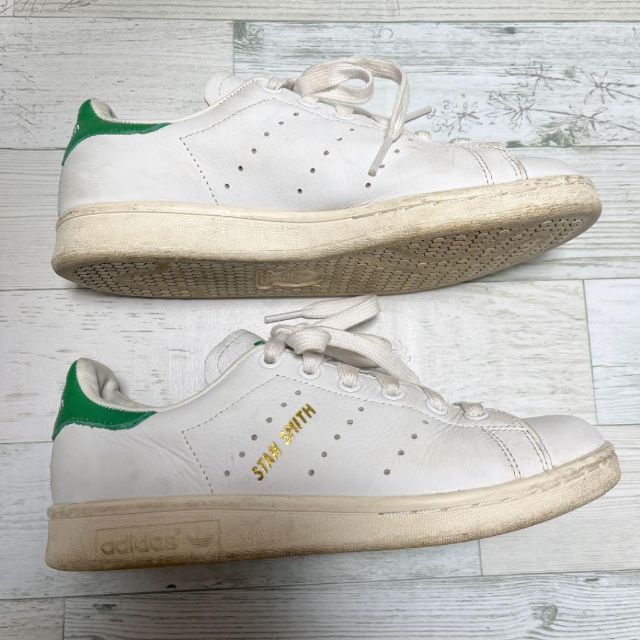 adidas アディダス スタンスミス スニーカー レザー ホワイト 22.5 返品保証有 スタンスミス 22.5 レザー スニーカー