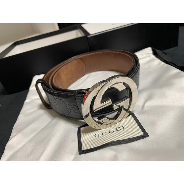 GUCCI シグネチャー レザー ベルト 【お得】 50%割引 noxcapital.de