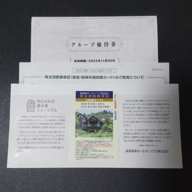阪急阪神株主回数乗車券25回カード　グループ優待券