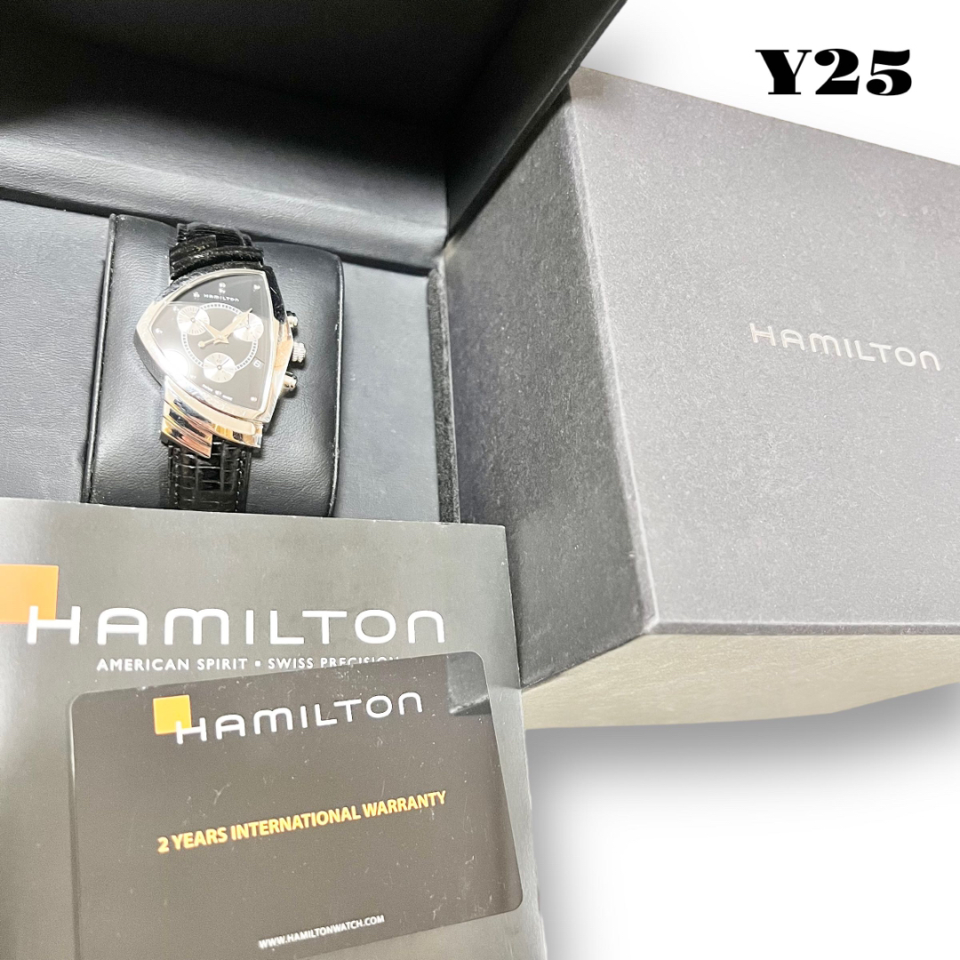 美品！ HAMILTON ベンチュラ クロノグラフ H244121 ロカビリー黒