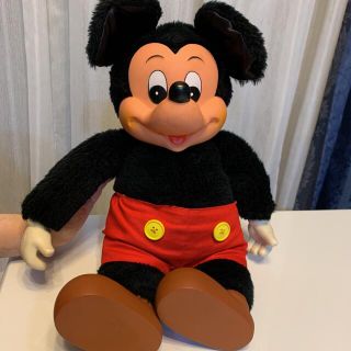 ディズニー(Disney)の当時物　レア　レトロ　エポック社　ミッキーマウス　ぬいぐるみ(ぬいぐるみ)