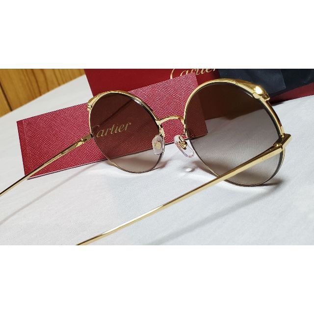 Cartier - 正規未 カルティエ パンサーラウンドサングラス黒 金