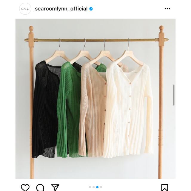 出品8/27まで searoomlynn Lightシアーランダム RIBカーデ