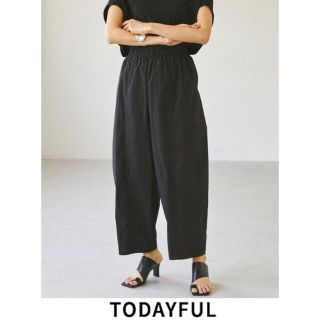 トゥデイフル(TODAYFUL)のTODAYFUL  Washed Wide Pants ブラック38 新品タグ付(カジュアルパンツ)