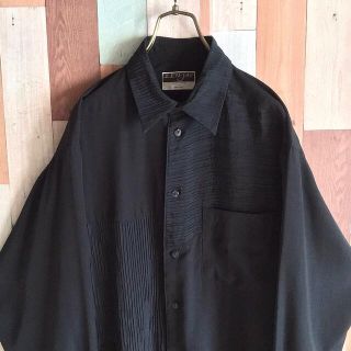 アートヴィンテージ(ART VINTAGE)の90s 00s vintage 古着 ポリエステルシャツ 黒 y2k(シャツ/ブラウス(長袖/七分))