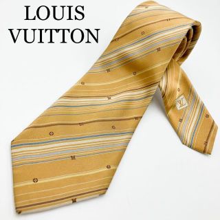 ルイヴィトン(LOUIS VUITTON)のルイヴィトン イタリア製 ネクタイ シルク100% モノグラム イエロー(ネクタイ)