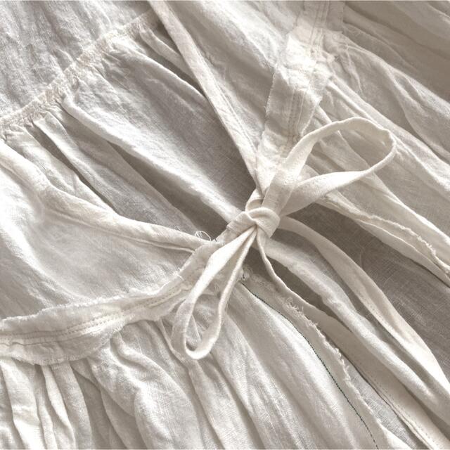 ハンドメイド作家さま 羽織りノースリーブリネンワンピース レディースのワンピース(ロングワンピース/マキシワンピース)の商品写真