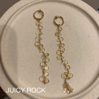 JUICY ROCK スモーキークォーツロングラインフックイヤリング(イヤリング)