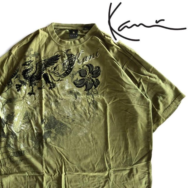 Karl Kani(カールカナイ)の00s カールカナイ Ｔシャツ オリーブ 2XL Karl Kani Gold メンズのトップス(Tシャツ/カットソー(半袖/袖なし))の商品写真