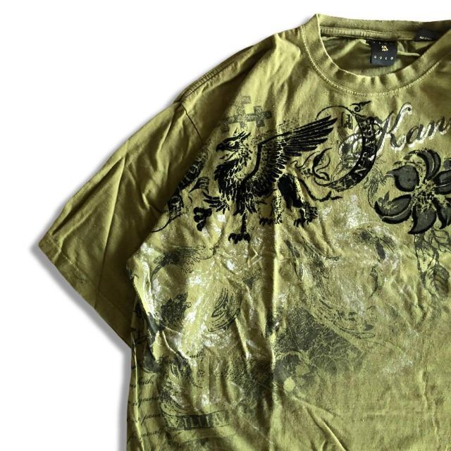 Karl Kani(カールカナイ)の00s カールカナイ Ｔシャツ オリーブ 2XL Karl Kani Gold メンズのトップス(Tシャツ/カットソー(半袖/袖なし))の商品写真