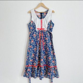 ロキエ(Lochie)の【vintage used 古着】 花柄 ワンピース(ひざ丈ワンピース)