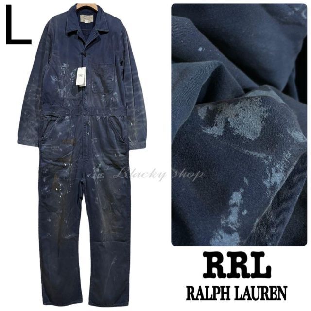 RRL - 【未使用】RRL ラルフローレン ペイント カバーオール つなぎ オールイン L