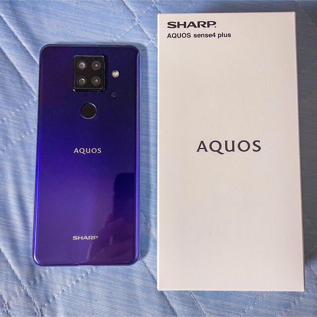 売り卸値AQUOS - SHARP AQUOS SENSE4 PLUS SIMフリー 128GBパープルの ...