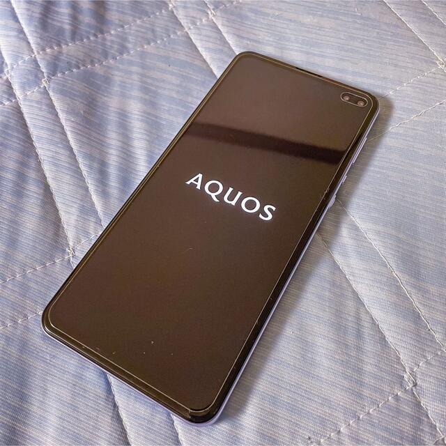 AQUOS(アクオス)のSHARP AQUOS SENSE4 PLUS SIMフリー 128GBパープル スマホ/家電/カメラのスマートフォン/携帯電話(スマートフォン本体)の商品写真