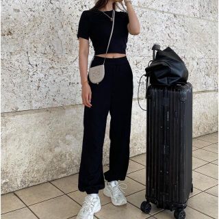 ザラ(ZARA)のshort sleeves setup admance ブラック(Tシャツ(半袖/袖なし))